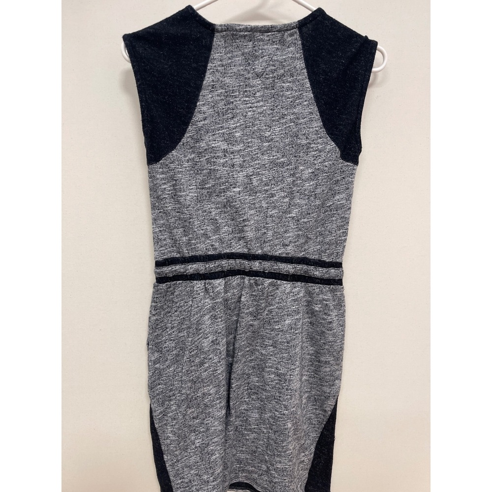 Tommy Hilfiger Womens Grey Space Dye Knit Sleeveless Drawstring Waist Dress XS